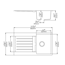 Quartz Single Bowl & Drainer Kitchen Sink 860mm QKS8650SD-MB